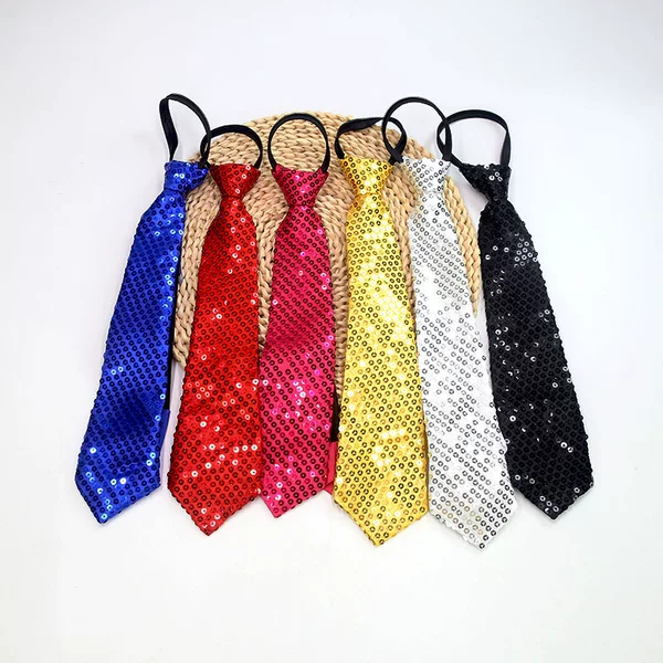 Halloween Universal Korean Style Jazz Sequin Tie Hip-Hop Dance Magic Show Children's Tie Wholesale