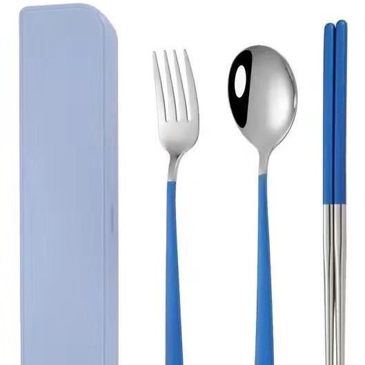 블루 + 실버 (숟가락과 포크 젓가락)