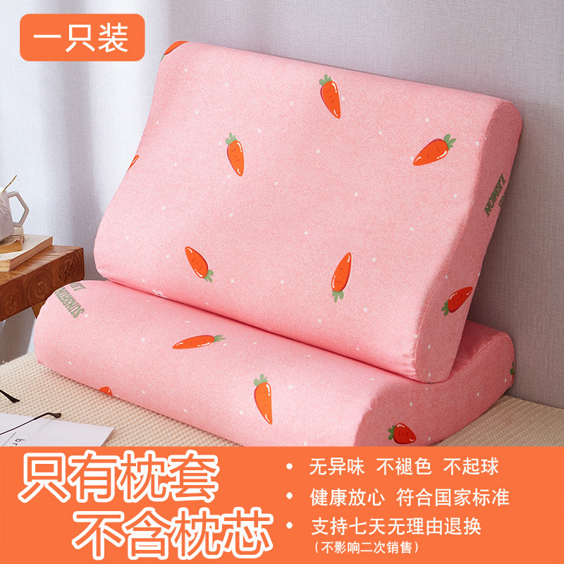 水洗棉乳胶枕套记忆枕头套单人一只成人儿童一对装拍|undefined