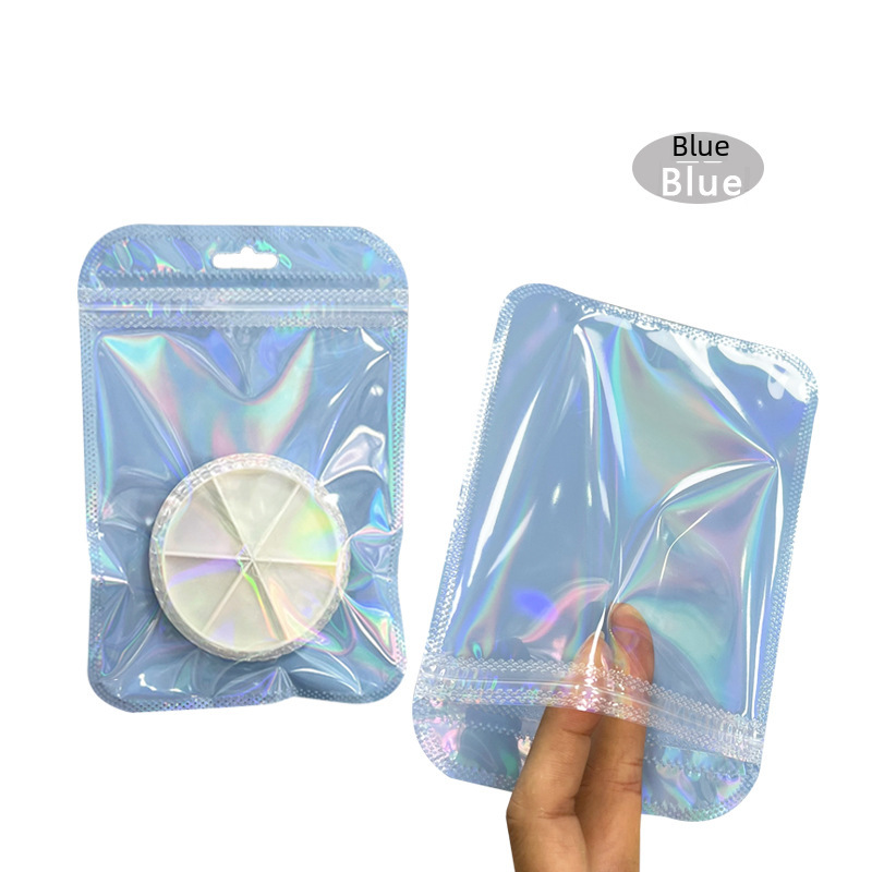 Colorful macaron self-sealing bag with thick transparent yin-yang seal plastic pouch jewelry goka storage packaging bag