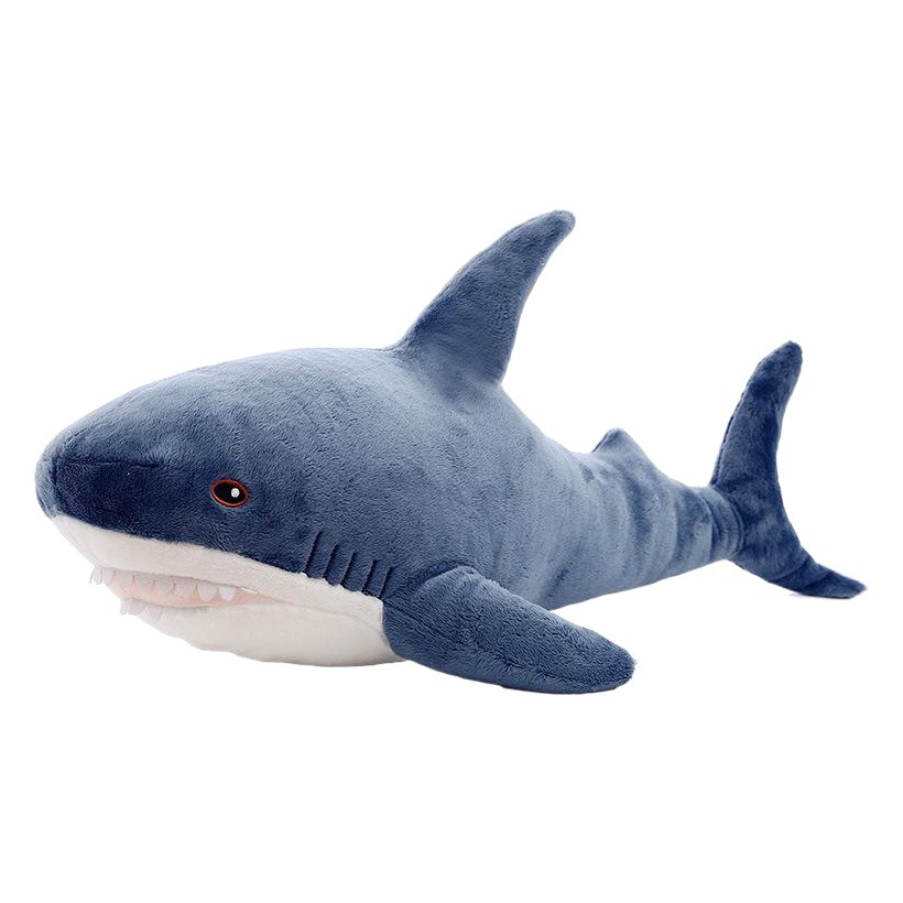 Nuevo peluche de tiburón, muñeco de almohada creativo de tiburón simulado, regalo de cumpleaños para niños, listo para venta al por mayor