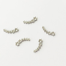 厂家批发 铸造配件 六联圆钻托宝石 手链项链DIY不锈钢配饰