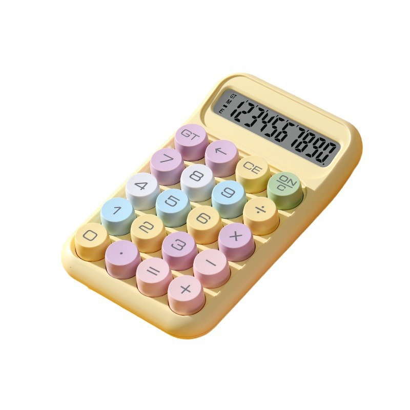 Calculadora de dopamina estudiante Teclado mecánico portátil Calculadora de 10 dígitos Calculadora de contabilidad examen