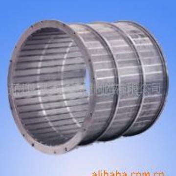 【金鑫筛板】加工不锈钢筛鼓 内外流波纹式缝筛鼓