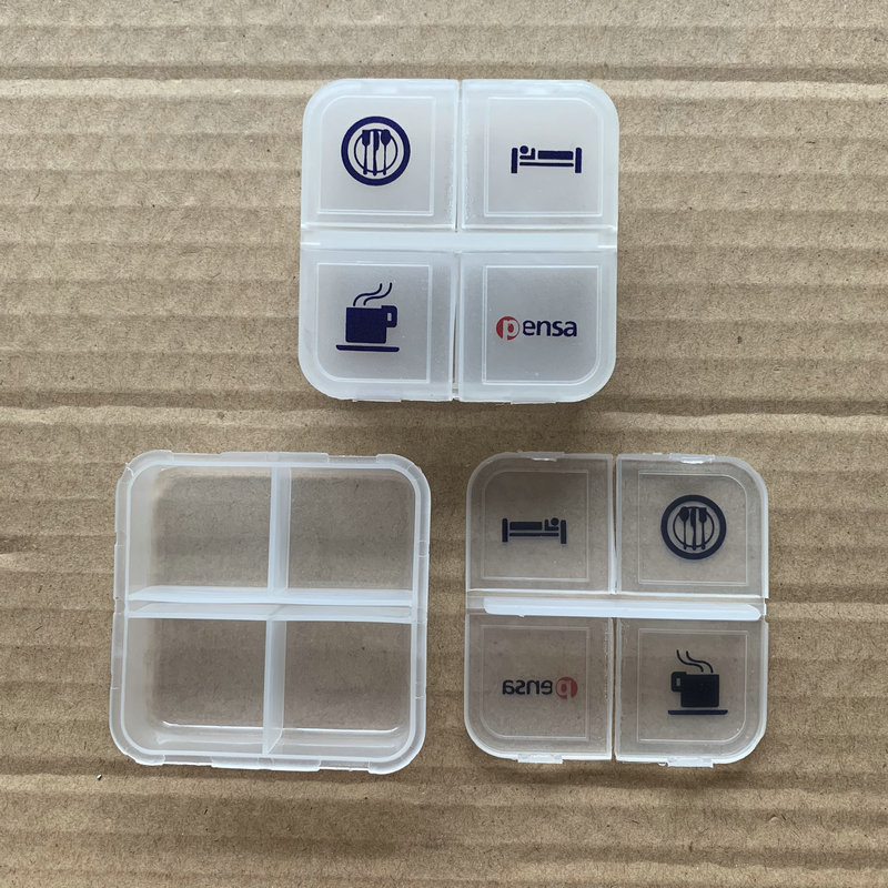 厂家直供方药盒 一天药盒 四格药盒 4格药盒 口袋药盒 便捷药盒