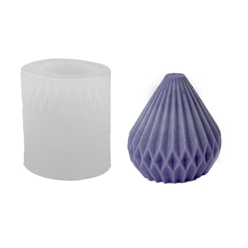 Insfeng línea geométrica europea molde de silicona en forma de pera cónica de banda magnética aromática molde de silicona flip