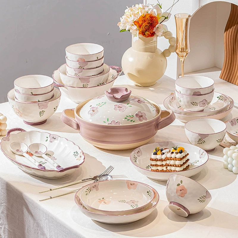 Brand ceramic tableware, set, light luxury style, Birthday gift