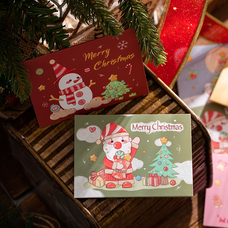 Cute Cartoon Christmas Folding Paper Printing Greeting Card display picture 10