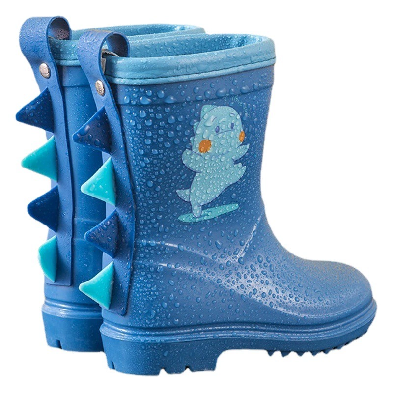 Детские непромокаемые сапоги для мальчиков, внешней торговли, популярный мультяшный динозавр, 4 девочки, детская водонепроницаемая обувь, 6 водонепроницаемых сапог с мягкой подошвой, костюм