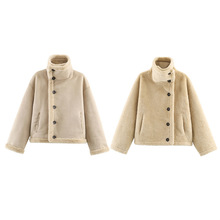 外贸2025冬季新款欧美风女装时尚休闲宽松双面穿夹克外套8490744