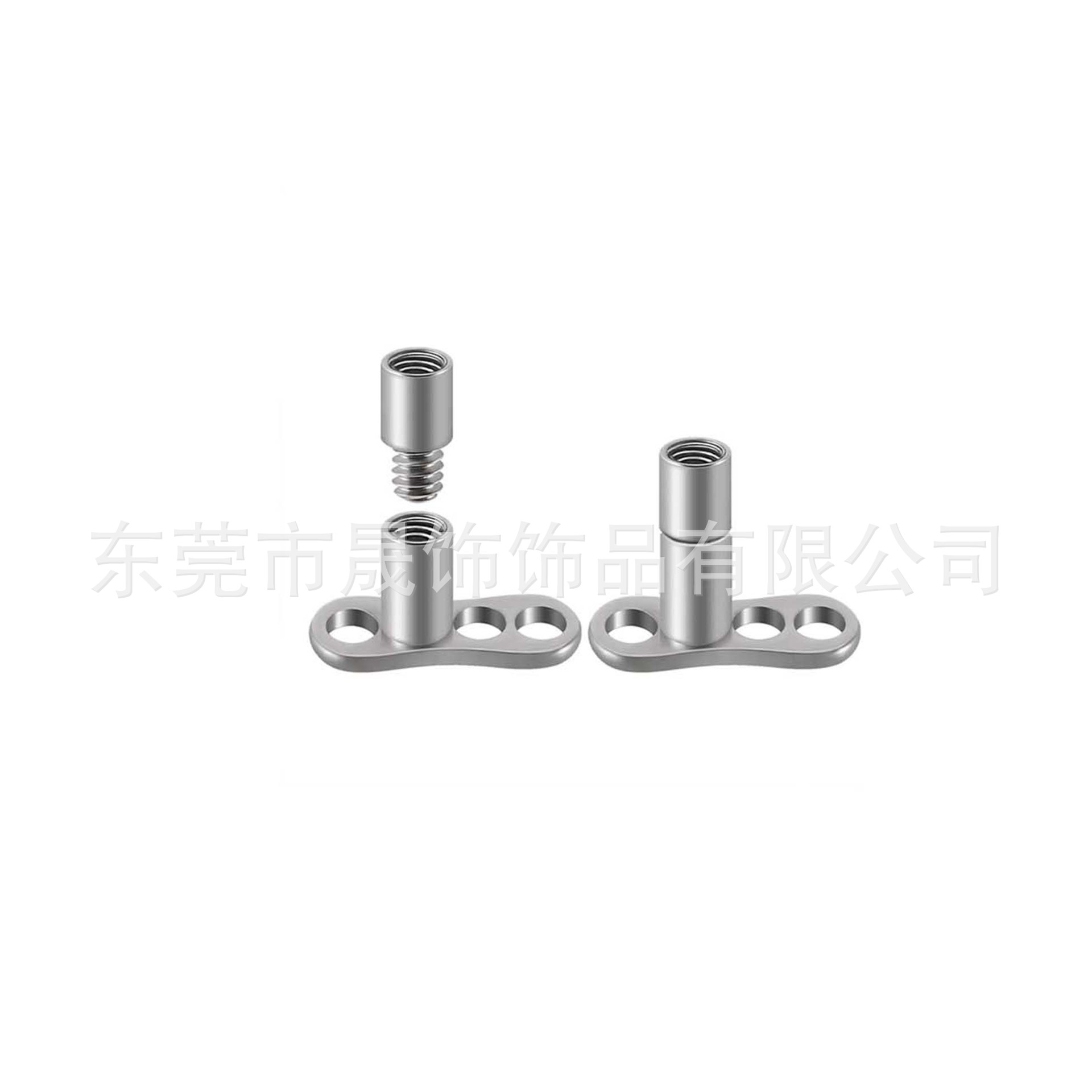 F136 Titanium 埋骨钉锁骨钉 Internal Thread 人体皮下植入埋钉底座 Piercing Jewelry 厂家