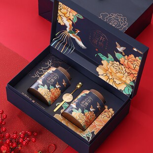 High-end tea gift box empty box half jin black tea red robe rock tea iron can Universal box empty gift box