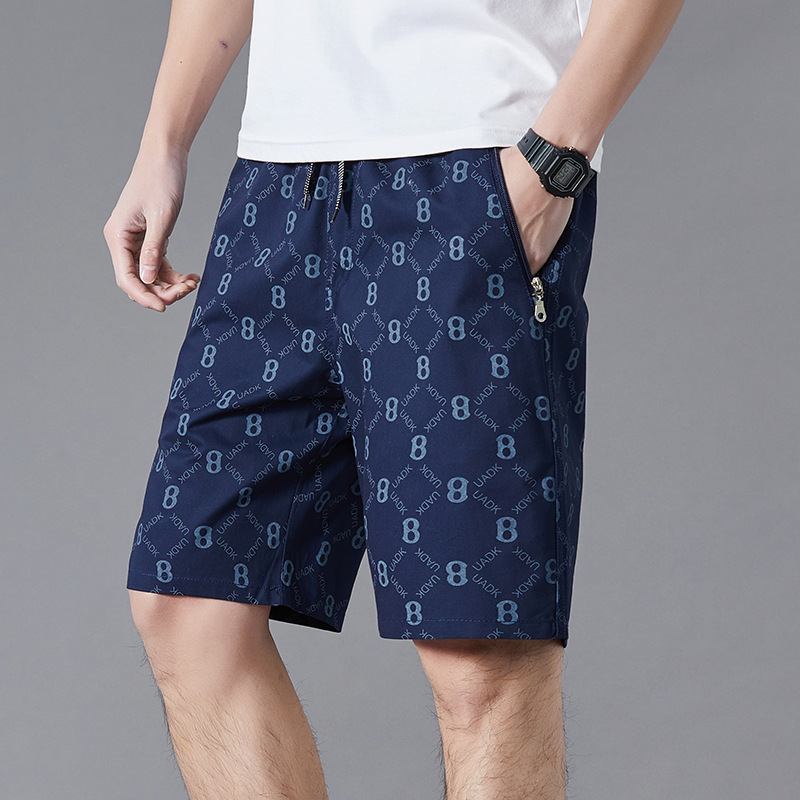 Cross-Border Foreign Trade Shorts Men's Summer Thin Casual Five-Point Pants Pure Cotton Beach Pants Loose Large Pants Straight Large Pants