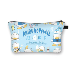 新款三麗歐貝克鴨化妝包卡通ins風滌綸收納包大容量便攜式洗漱包