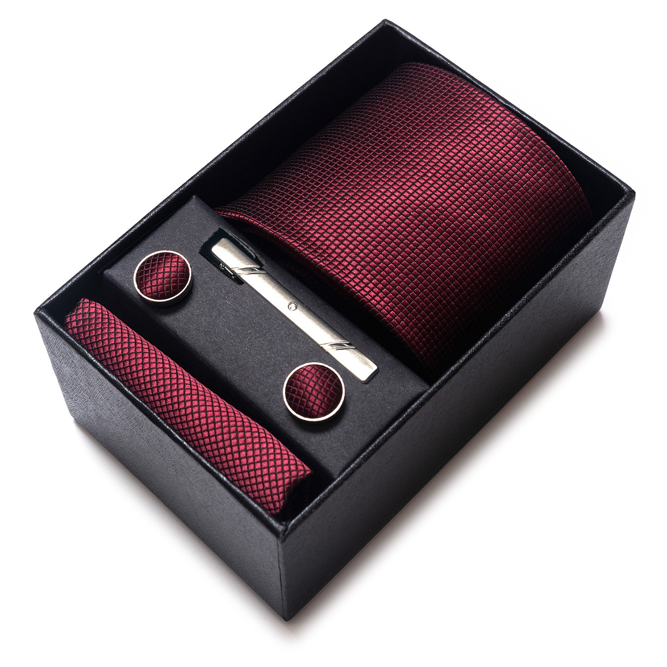 Set de Caja de Regalo con Corbata de Negocios para Hombre de Rayón Jacquard para Boda
