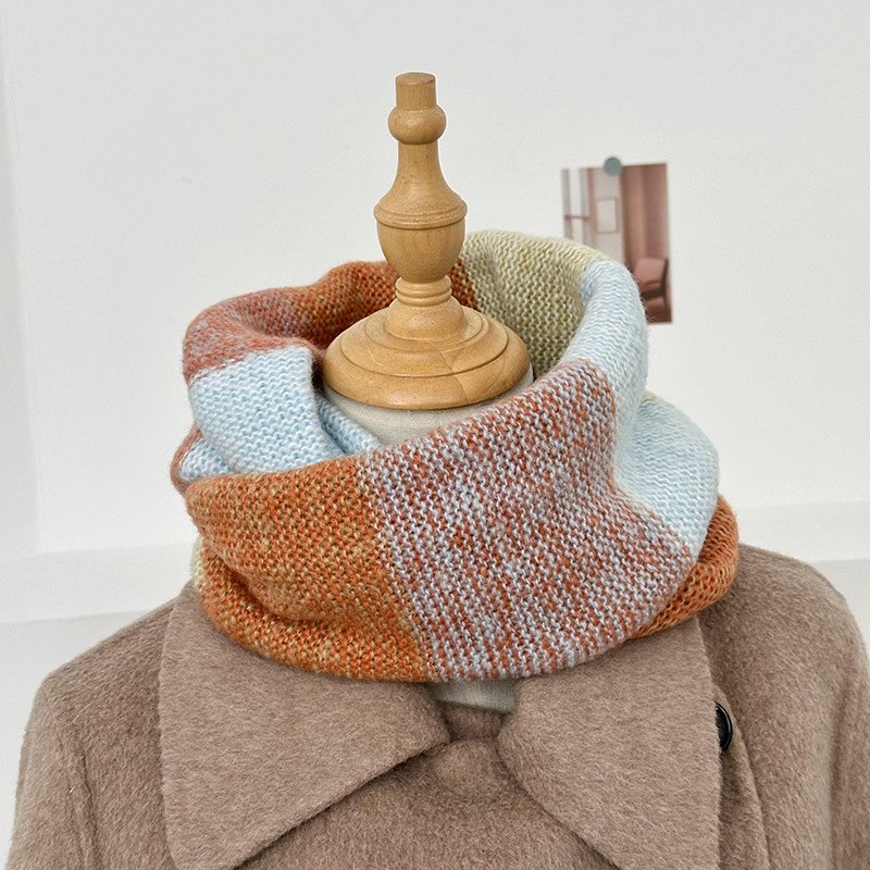 Bufandas de invierno de alta calidad de lana de punto bufandas coreanas super largas y gruesas calentamiento de cuello de mujer cuello