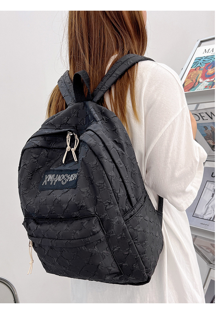 Korean ins artistic trend checkerboard checkered backpack, Japanese Harajuku style fresh and clean high school and junior high school student bag undefined