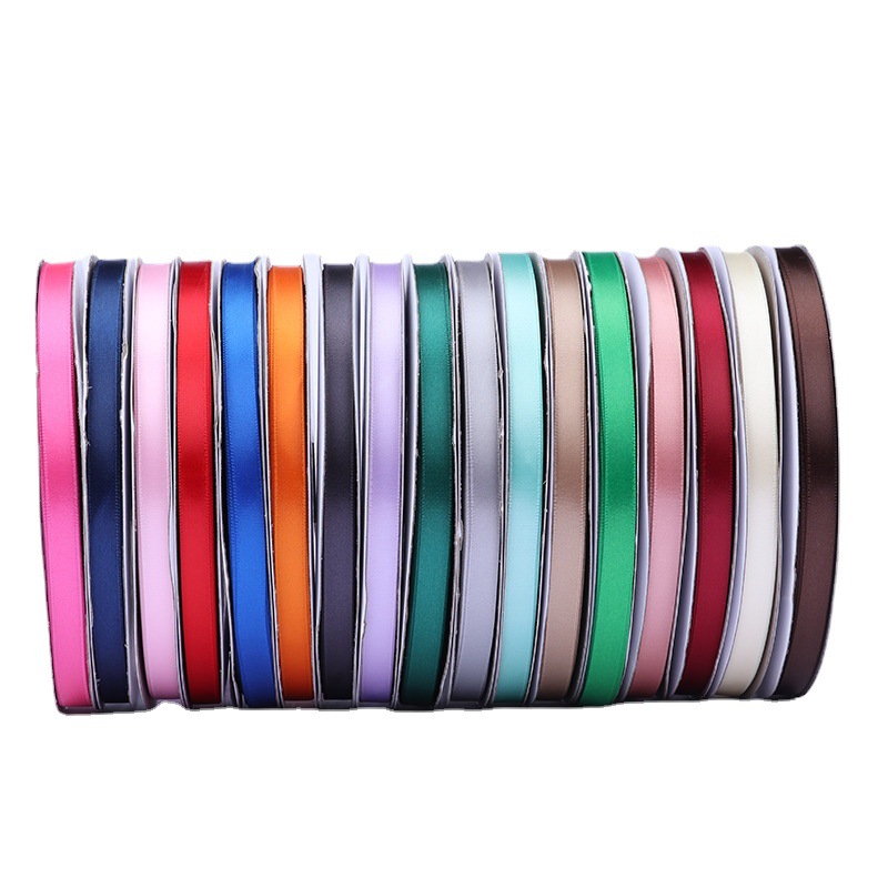 1cm cinta de poliéster arco DIY cinta boda fresco ramo fruta caja de regalo de embalaje colorido satén cinta decorativa