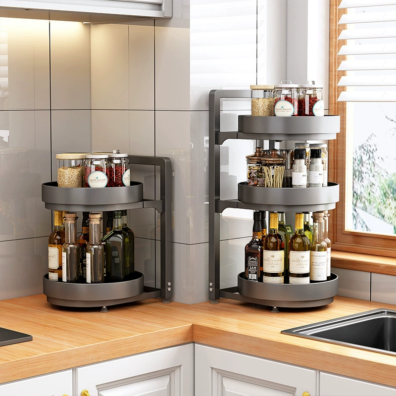 Storage Rack Countertop Rotating Kitchen Home from Yomiego