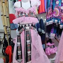 少数民族绣花套装儿童款旅拍2023新款哈尼宝贝舞蹈服装儿童