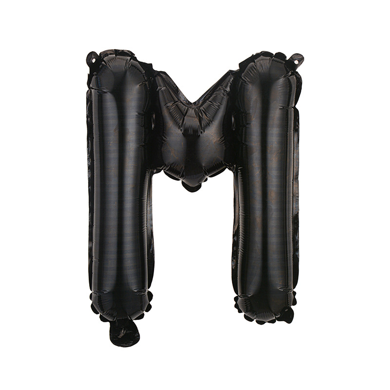 Estilo americano Delgado 16 pulgadas inglés carta globo pequeño tamaño A- Z cumpleaños boda habitación decoración aluminio película globo al por mayor