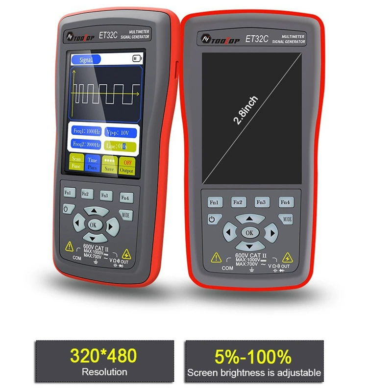 TOOLTOP ET31/32C 2-в-1 мультиметр автомобильный передатчик сигналов 9999Hz PWM