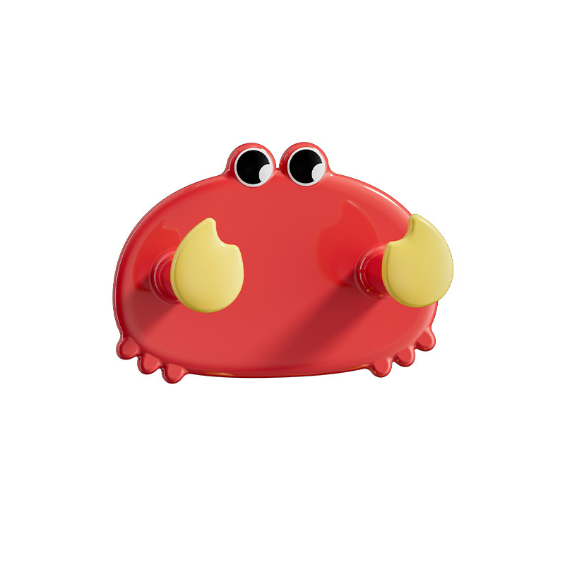 Gancho de dibujos animados Gancho pegajoso de cangrejo sin perforar pared fuerte pegado baño en casa cocina sala de estar gancho dormitorio