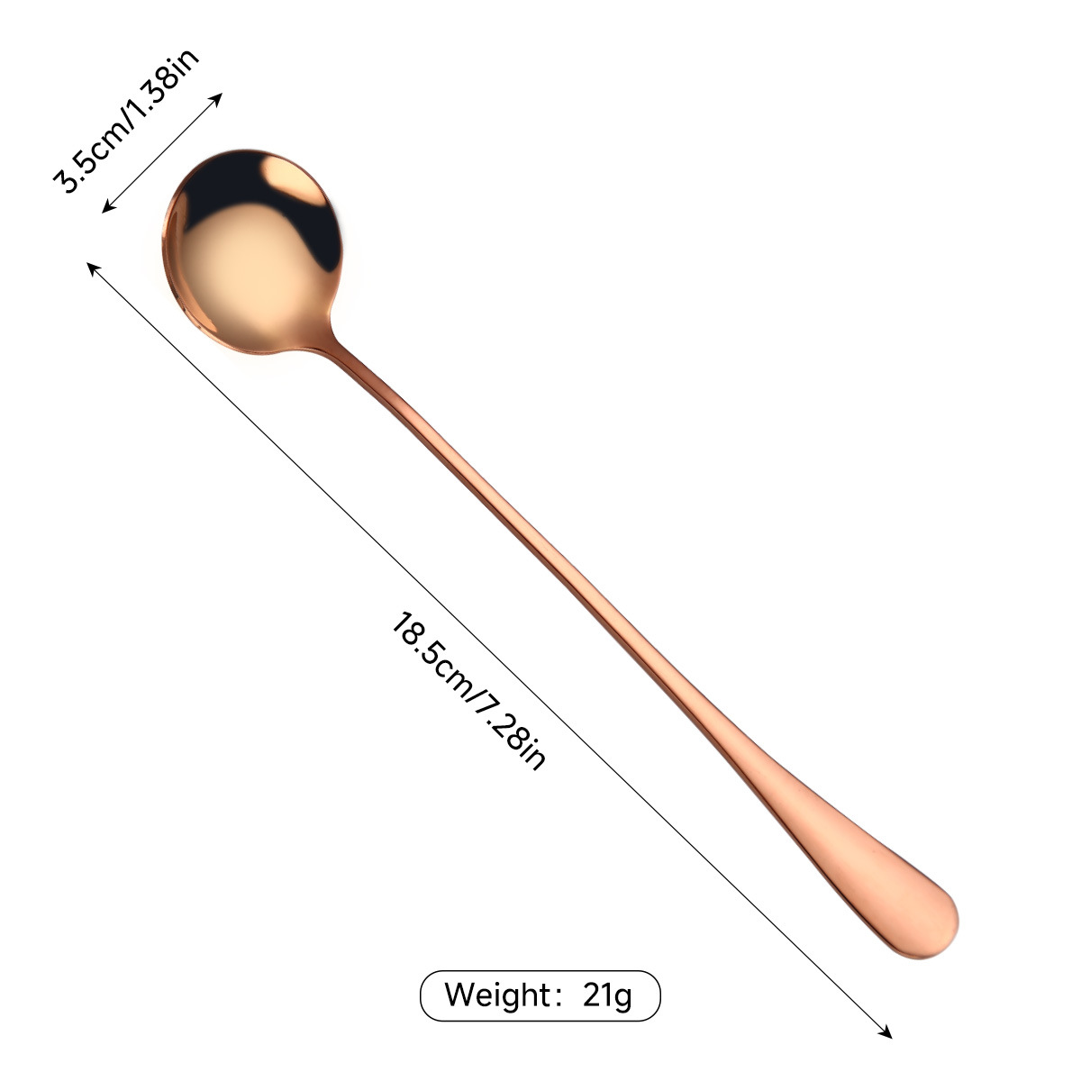 Langskaftet ske i rustfrit stål til kaffe og cocktails_voghion.com