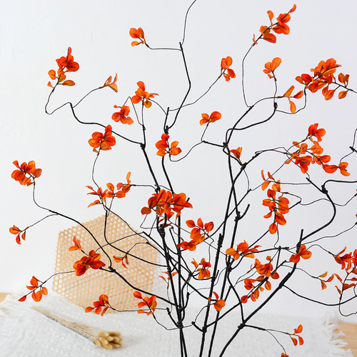 Simulated small spring leaves, large branches, autumn leaves, fake branches, simulated plant leaves, new Chinese style line entwining floral landscaping
