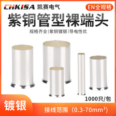 EN wire multi-specification splicing cold crimp terminal connector tube-type bare end head European terminal pin tube copper connector