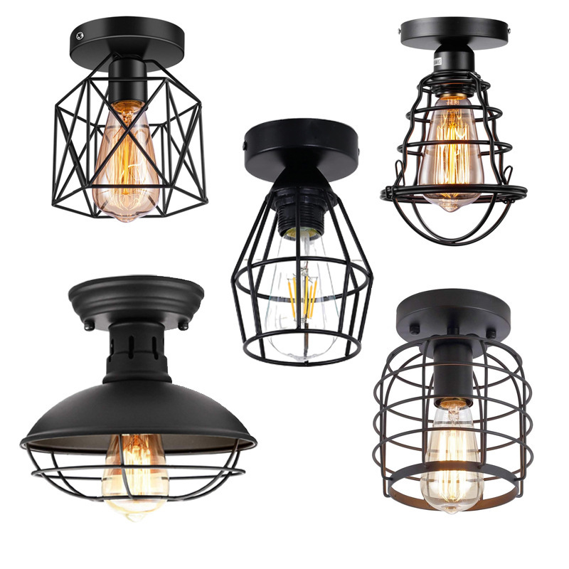 American Style Ceiling Light Corridor Kitchen Bedroom Light Stair Living Room Led Vintage Country Farmhouse Home Entrance Lamps