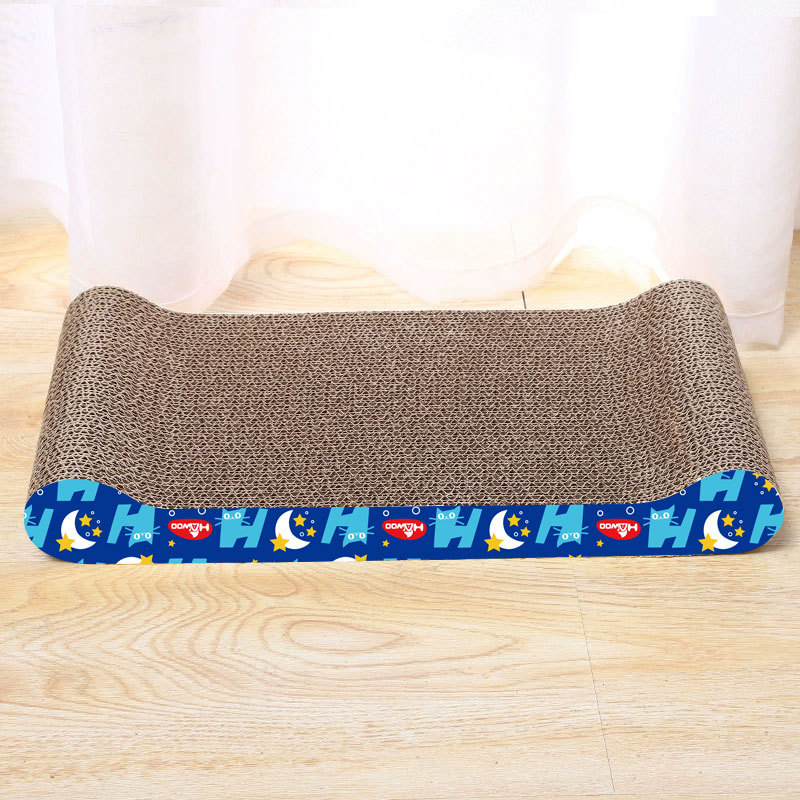 Punto al por mayor Hawo lanzando hueso corrugado papel gato Scratch tablero espesado 4cm diversión gato Scratch tablero gato juguete