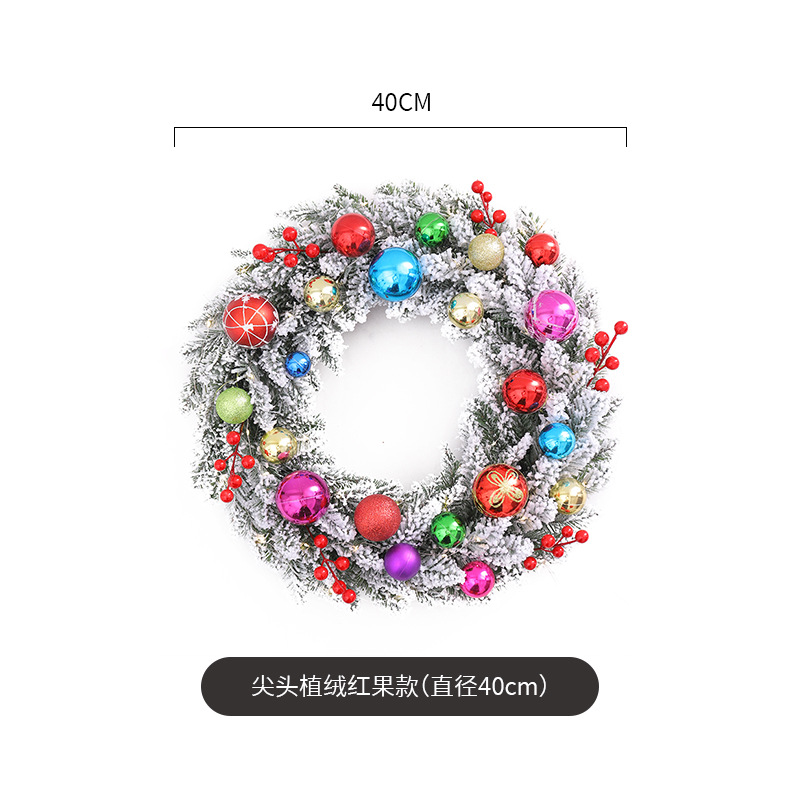Amazon está dedicado a Navidad Garland ratán decoración simulación flocado Garland ventana puerta colgando centro comercial escena diseño