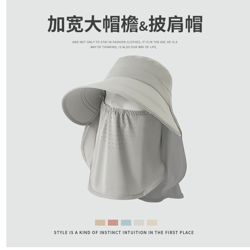アメリカのレトロなカジュアルなカーキ色の登山帽女性夏の日焼け止め通気シェード漁師帽子釣りキャンプ帽|undefined