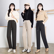 羊绒裤外穿女冬季高腰休闲裤中老年妈妈小脚裤加绒加厚羊毛哈伦裤