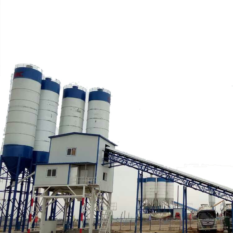 安徽双120混凝土搅拌站发货 2HZS120商混站 连体120搅拌站价格