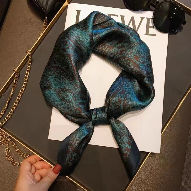 53 Spring and Autumn Warm Decorative Korean Small Square Scarf Fashionable Imitation Silk Scarf for Women Versatile Fashion Printed Neck Scarf Wholesale 53 Spring and Autumn Warm Decorative Korean Small Square Scarf Fashionable Imitation Silk Scarf for Women Versatile Fashion Printed Neck Scarf Wholesale