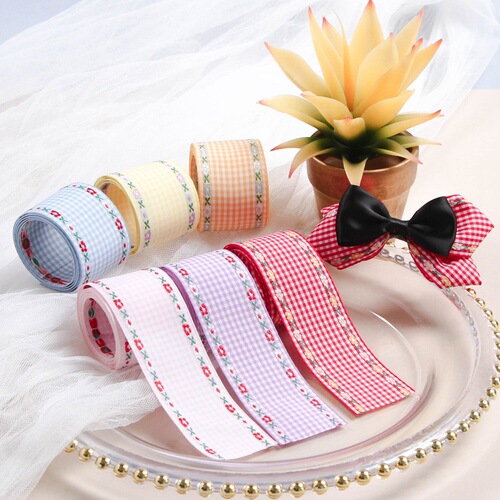 Korean version of the new lace jacquard embroidered ribbon DIY bow hair accessories clothing collar cuffs pants hem decorations