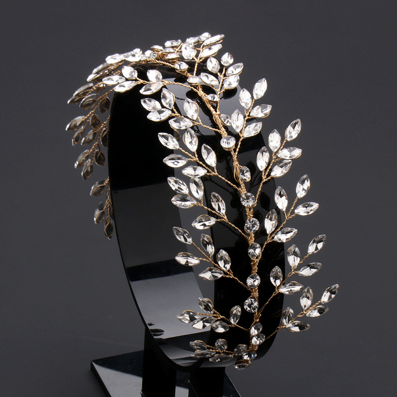 Nueva banda de pelo hecho a mano accesorios de cristal coreano accesorios de boda estilo princesa