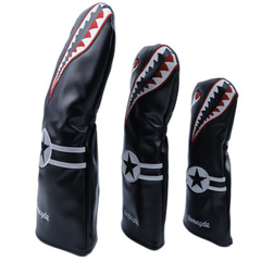 Golf shark wood club set, driver set, fairway wood, ironwood putter set, club head, ball head protective cap set