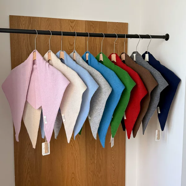 Cross-border bestseller: 100% Australian wool knitted triangular scarf for women, solid color, high-end style, versatile, and warm for autumn and winter