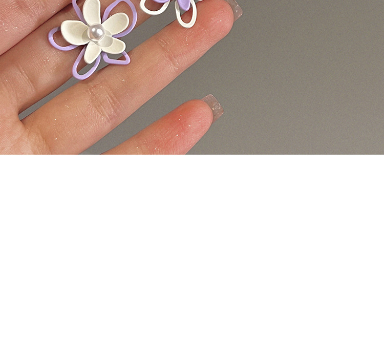 Sucré Fleur Alliage Incruster Perles Artificielles Femmes Boucles D'oreilles display picture 11