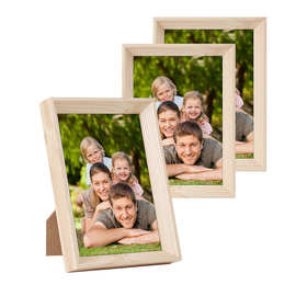 亚马逊新款实木复古相框斜面摆台567寸家庭合照情侣照裱装展示框