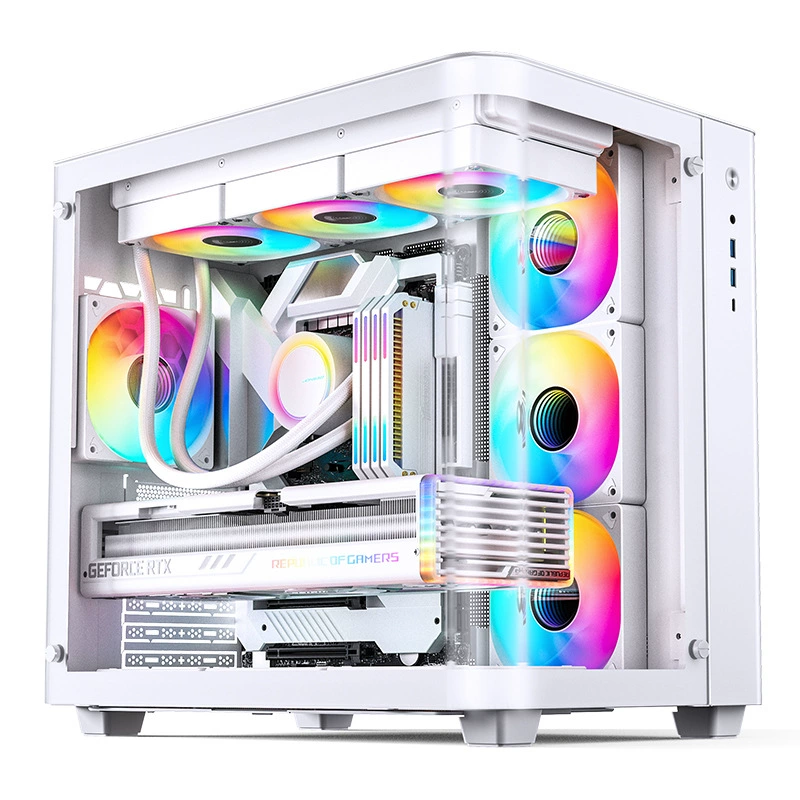 JONSBO TK-3 изогнутый корпус с видом на море ATX, двойной 360 мм радиатор / совместим с ATX блоком питания