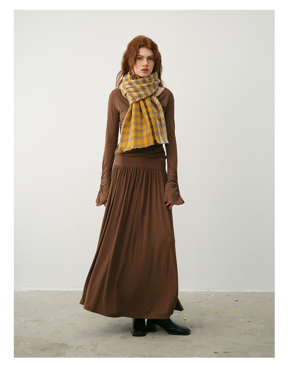 Sciarpa a quadri donna invernale grande scialle morbido cashmere_voghion.com