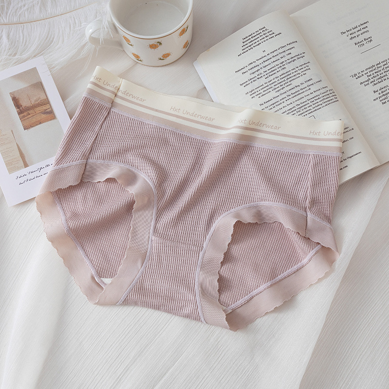 Algodón de algodón de las mujeres entrepierna antibacteriana Mediados de cintura calzoncillos japoneses verano chica delgada pantalones cortos cabeza ropa interior sin costuras