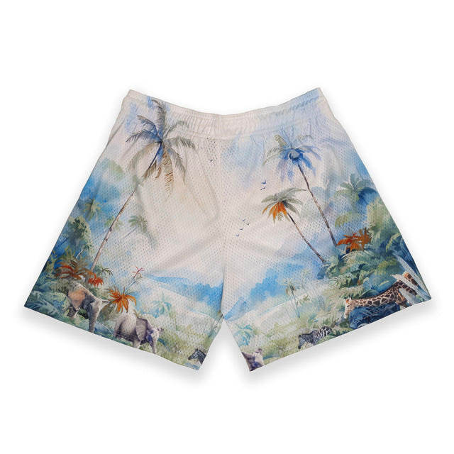 Description Picture 3 of itemNew Summer men casual shorts sports basketball fashion print pants mesh breathable beach men's and women's quarter pant man