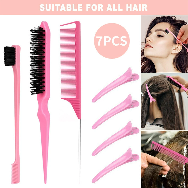 Гребень для волос Мао набор Picking Brush Comb на двухголовная Макияж бровь кисть хвост гребень 7 предметов