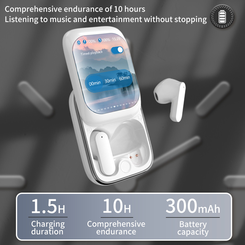 Slide TWS Earphones with Charging Case,Touch large screen noise reduction, long battery life, HIFI sound quality_voghion.com