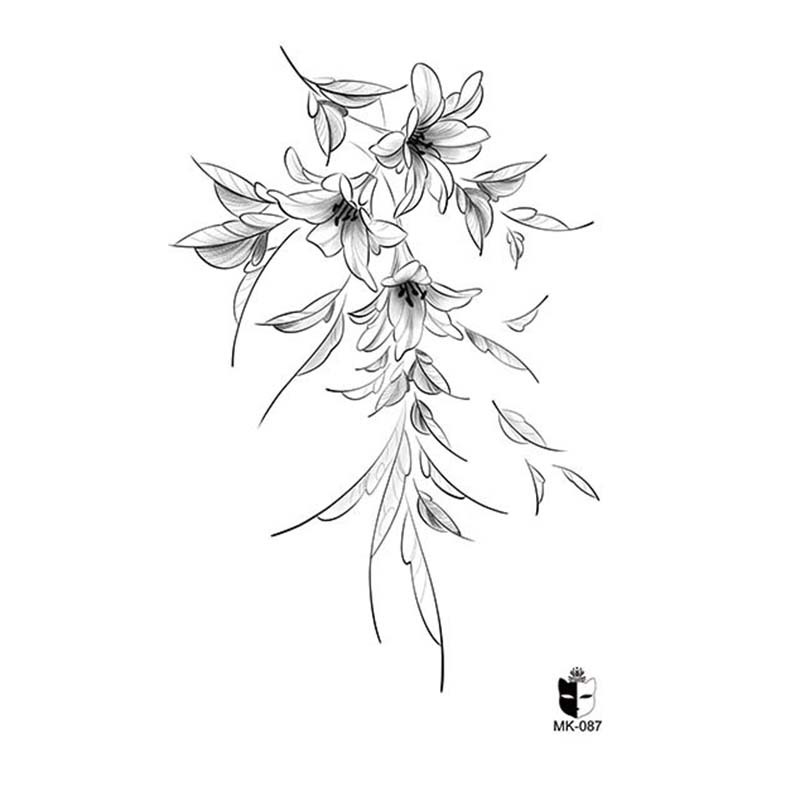 Animal blanco y negro desechable pegatinas de tatuaje belleza pegatinas de tatuaje moda estética patrón de personalidad dama pegatinas de tatuaje